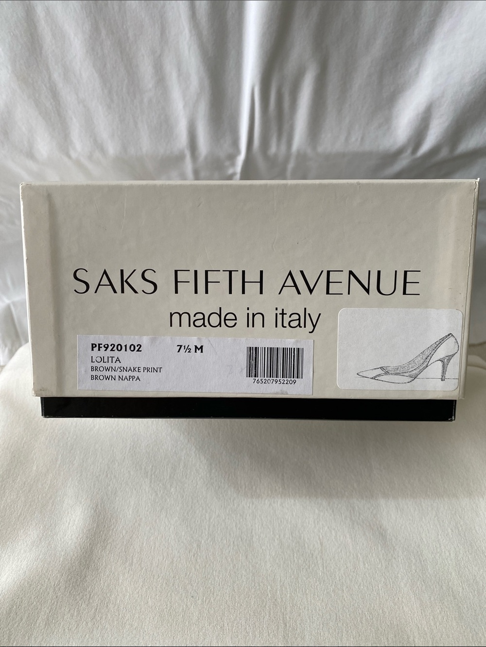 Saks Fifth Avenue Brown Snakeskin Pumps with Dark Trim - Picture 7 of 9